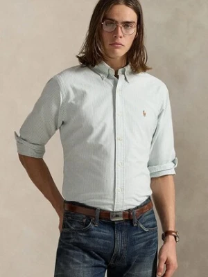 Polo Ralph Lauren koszula bawełniana męska kolor zielony regular z kołnierzykiem button-down 710953704