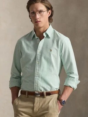 Polo Ralph Lauren koszula bawełniana męska kolor zielony regular z kołnierzykiem button-down 710953704