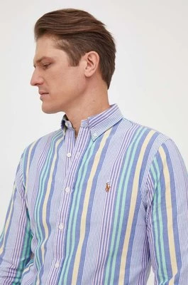 Polo Ralph Lauren koszula bawełniana męska slim z kołnierzykiem button-down