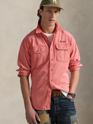 Polo Ralph Lauren koszula bawełniana Sport Shirt męska kolor czerwony regular z kołnierzykiem klasycznym 710965069