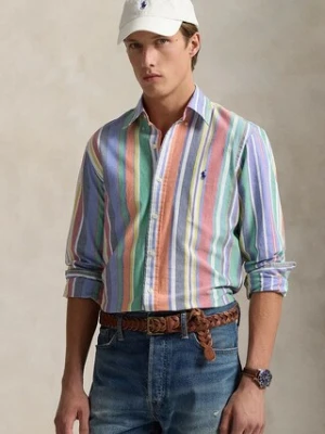 Polo Ralph Lauren koszula bawełniana Sport Shirt męska kolor granatowy regular z kołnierzykiem button-down 710968964