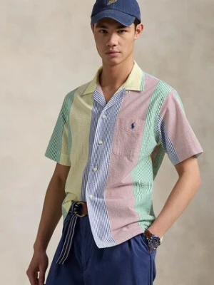 Polo Ralph Lauren koszula bawełniana Sport Shirt męska kolor multicolor regular z kołnierzykiem włoskim 710964421