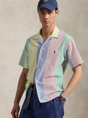 Polo Ralph Lauren koszula bawełniana Sport Shirt męska kolor multicolor regular z kołnierzykiem włoskim 710964421