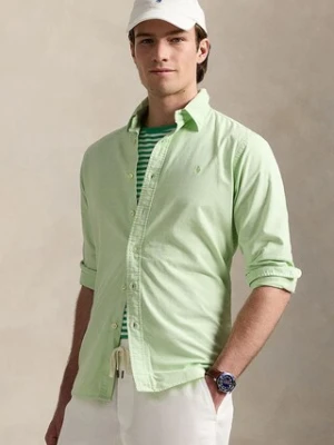 Polo Ralph Lauren koszula bawełniana Sport Shirt męska kolor zielony regular z kołnierzykiem klasycznym 710968913