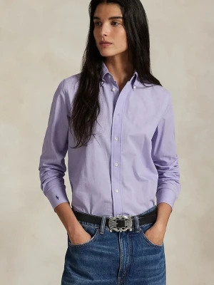 Polo Ralph Lauren koszula damska bawełniana z elastanem fioletowy