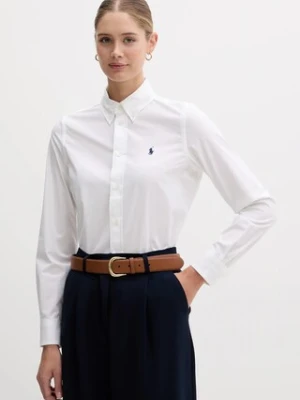 Polo Ralph Lauren koszula damska kolor biały regular z kołnierzykiem klasycznym 211941509