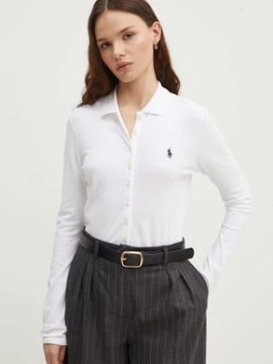 Zdjęcie produktu Polo Ralph Lauren koszula damska kolor biały slim z kołnierzykiem klasycznym 211941176