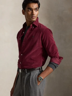 Polo Ralph Lauren koszula męska bawełniana 21W Corduroy bordowy