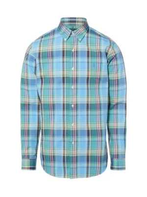 Polo Ralph Lauren Koszula męska - Custom Fit Mężczyźni Regular Fit Bawełna niebieski|zielony|wielokolorowy w kratkę,