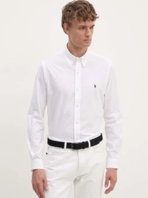 Polo Ralph Lauren koszula męska kolor biały regular z kołnierzykiem button-down 710928255