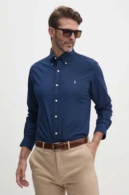 Polo Ralph Lauren koszula męska kolor granatowy regular z kołnierzykiem button-down 710928255