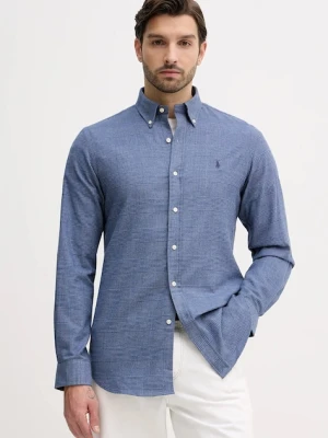 Polo Ralph Lauren koszula męska kolor granatowy regular z kołnierzykiem button-down 710P07185