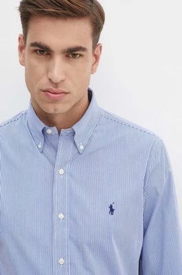 Polo Ralph Lauren koszula męska kolor niebieski regular z kołnierzykiem button-down 710928255