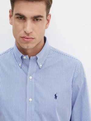 Polo Ralph Lauren koszula męska kolor niebieski regular z kołnierzykiem button-down 710928255