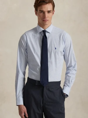 Polo Ralph Lauren koszula męska kolor niebieski regular z kołnierzykiem włoskim 710974534