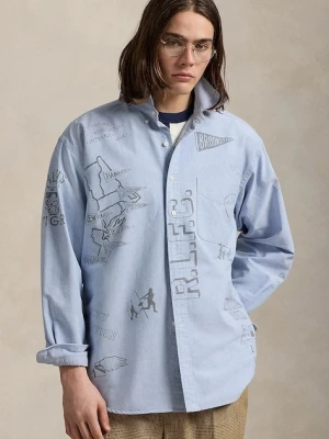 Polo Ralph Lauren koszula męska kolor niebieski relaxed 710972188