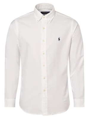 Polo Ralph Lauren Koszula męska Mężczyźni Modern Fit Bawełna biały jednolity button down,