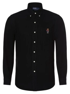 Polo Ralph Lauren Koszula męska Mężczyźni Modern Fit Bawełna czarny jednolity,