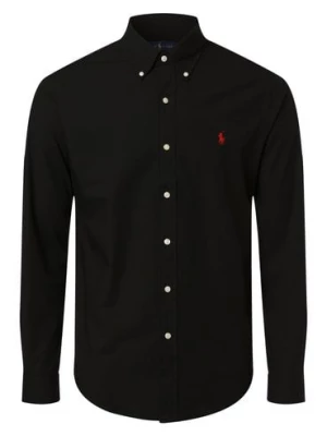 Polo Ralph Lauren Koszula męska Mężczyźni Modern Fit Bawełna czarny jednolity button down,
