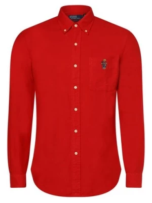 Polo Ralph Lauren Koszula męska Mężczyźni Modern Fit Bawełna czerwony jednolity,
