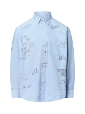 Polo Ralph Lauren Koszula męska Mężczyźni Modern Fit Bawełna niebieski nadruk,