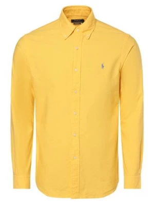 Polo Ralph Lauren Koszula męska Mężczyźni Modern Fit Bawełna żółty jednolity button down,