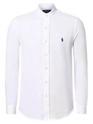 Polo Ralph Lauren Koszula męska Mężczyźni Regular Fit Bawełna biały jednolity stójka,