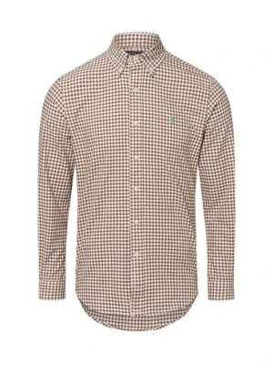 Polo Ralph Lauren Koszula męska Mężczyźni Regular Fit Bawełna brązowy|biały w kratkę,