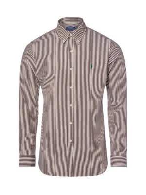 Polo Ralph Lauren Koszula męska Mężczyźni Regular Fit Bawełna brązowy|biały w paski,