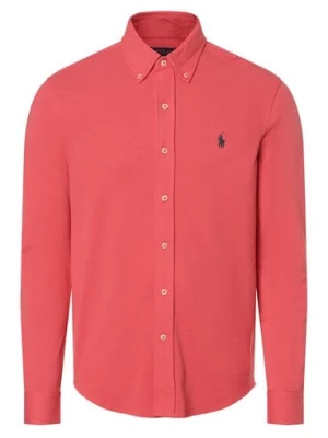 Polo Ralph Lauren Koszula męska Mężczyźni Slim Fit Bawełna czerwony jednolity,
