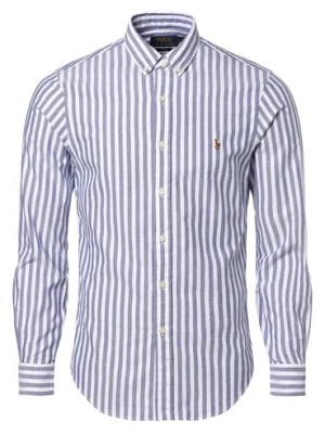 Polo Ralph Lauren Koszula męska Mężczyźni Slim Fit Bawełna niebieski|biały w paski button down,