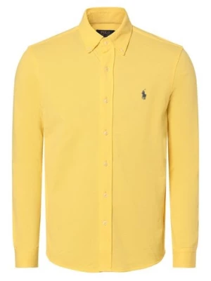 Polo Ralph Lauren Koszula męska Mężczyźni Slim Fit Bawełna żółty jednolity,