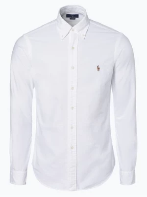 Polo Ralph Lauren Koszula męska Oxford Mężczyźni Slim Fit Bawełna biały jednolity button down,