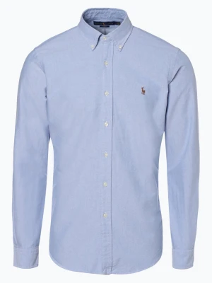 Polo Ralph Lauren Koszula Oxford Mężczyźni Slim Fit Bawełna niebieski