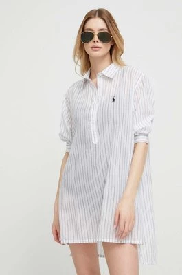 Polo Ralph Lauren koszula piżamowa bawełniana kolor szary