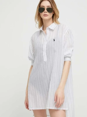 Polo Ralph Lauren koszula piżamowa bawełniana kolor szary