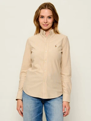 POLO RALPH LAUREN Koszula | Slim Fit | knit oxford beżowy