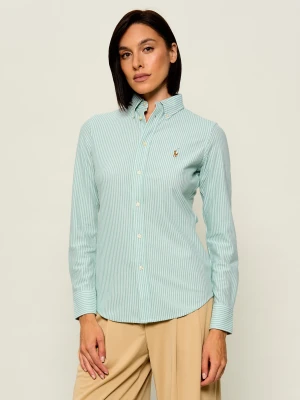 POLO RALPH LAUREN Koszula | Slim Fit | knit oxford miętowy