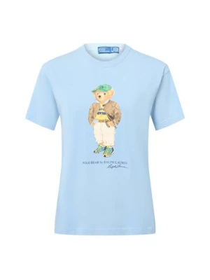 Polo Ralph Lauren Koszulka damska Kobiety Bawełna niebieski nadruk,