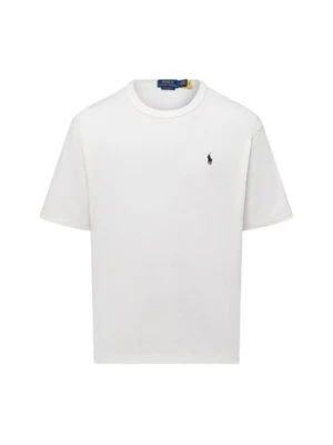 Polo Ralph Lauren Koszulka męska Mężczyźni Bawełna biały jednolity,