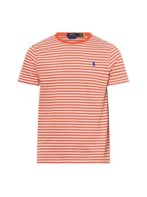 Polo Ralph Lauren Koszulka męska Mężczyźni Bawełna pomarańczowy|biały w paski,