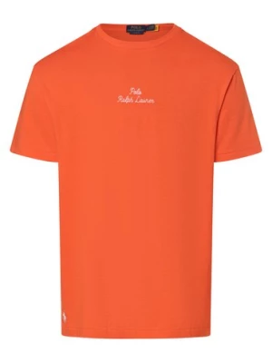 Polo Ralph Lauren Koszulka męska Mężczyźni Bawełna pomarańczowy jednolity,