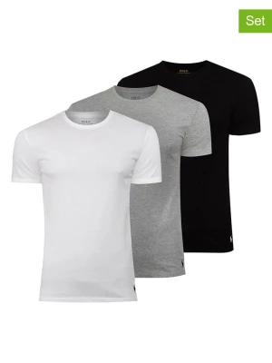 POLO RALPH LAUREN Koszulki (3 szt.) w kolorze białym, czarnym i szarym rozmiar: L
