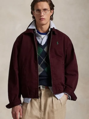 Polo Ralph Lauren kurtka bawełniana kolor bordowy przejściowa 710961929