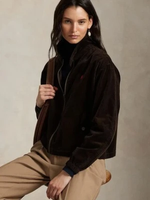 Polo Ralph Lauren kurtka bawełniana kolor brązowy przejściowa 211941067
