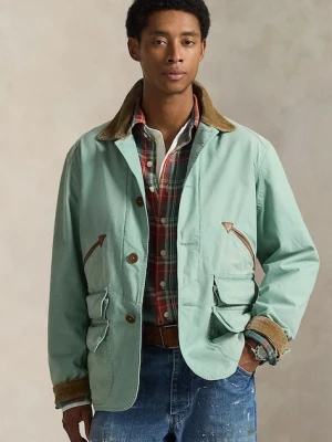 Polo Ralph Lauren kurtka bawełniana kolor zielony przejściowa 710P02026