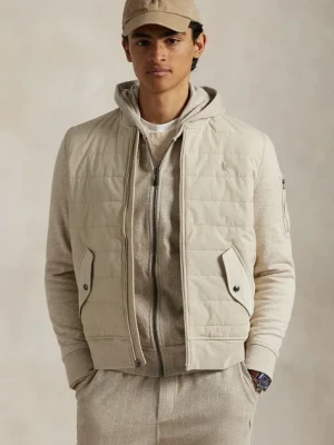 Polo Ralph Lauren kurtka bomber męski kolor beżowy przejściowa