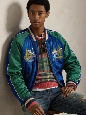 Polo Ralph Lauren kurtka bomber TAKIHYO SATIN.SVNR kolor niebieski przejściowa 710977856001