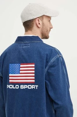 Polo Ralph Lauren kurtka jeansowa męska kolor niebieski przejściowa 710937667