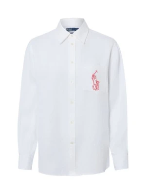 Polo Ralph Lauren Lniana bluzka damska Kobiety len (100%) biały,